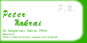 peter makrai business card